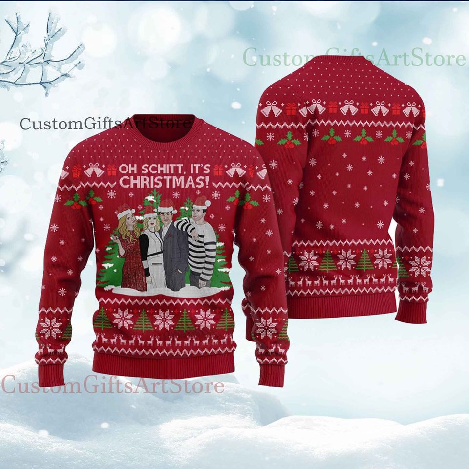 Oh Schitt It's Christmas Ugly Sweater 3D, Christmas