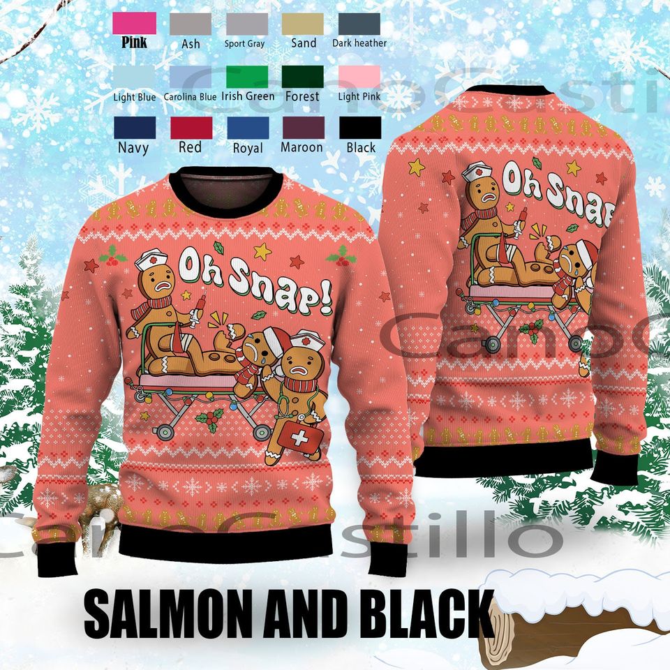 Oh Snap Gingerbread Christmas Ugly Sweater