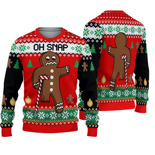 Oh Snap Gingerbread Ugly Sweater - Image 2