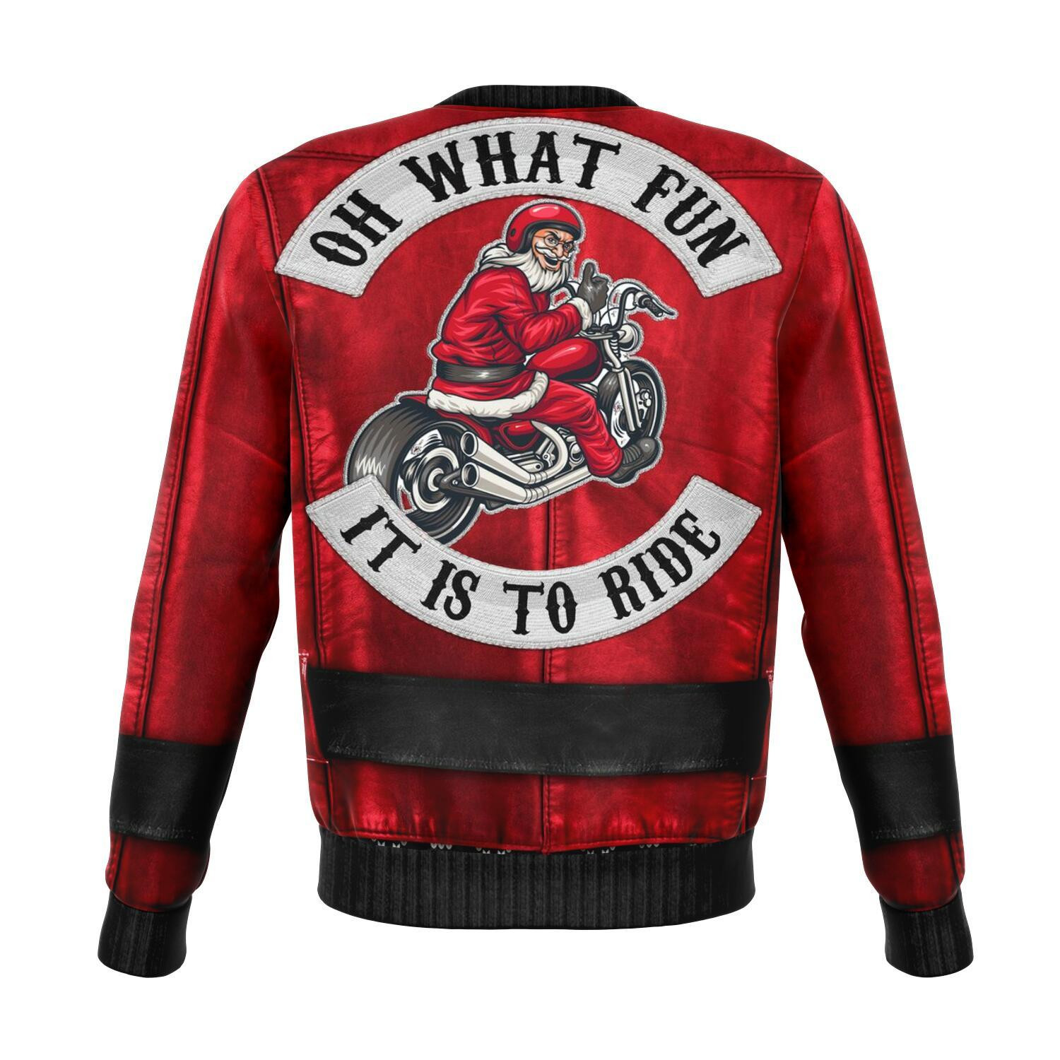Oh What Fun It Is To Ride Biker Ugly Christmas Sweater Adult 3D Funny Matching for family - Image 2