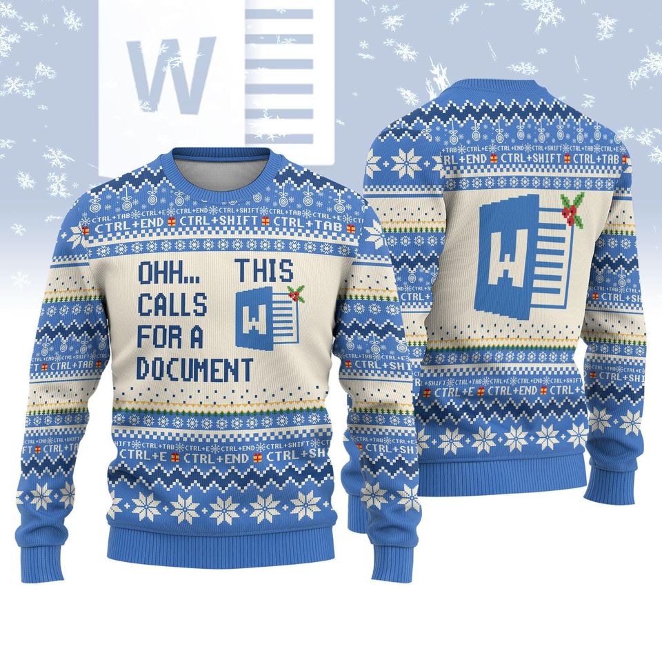Ohh This Calls for a Document Ugly Christmas Sweater, Funny Document Ugly Sweaters