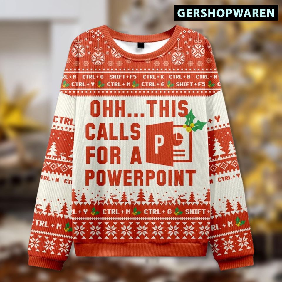 Ohh This Calls For A Spreadsheet Christmas Ugly Sweater, Friends Party, Xmas Gift