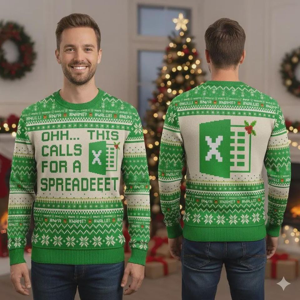 Ohh This Calls For A Spreadsheet Christmas Ugly Sweater Xmas Gift For Dad, Boyfriend