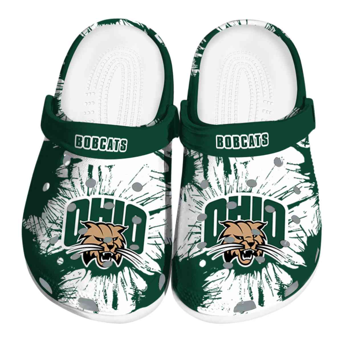 Ohio Bobcats NCAA Sport Crocs Crocband Clogs Shoes Comfortable For Men Women and Kids