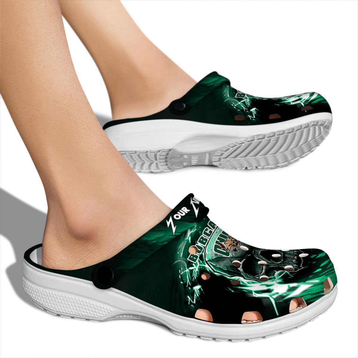 Ohio Bobcats NCAA Sport Crocs Crocband Clogs Shoes Comfortable For Men Women and Kids - Image 2
