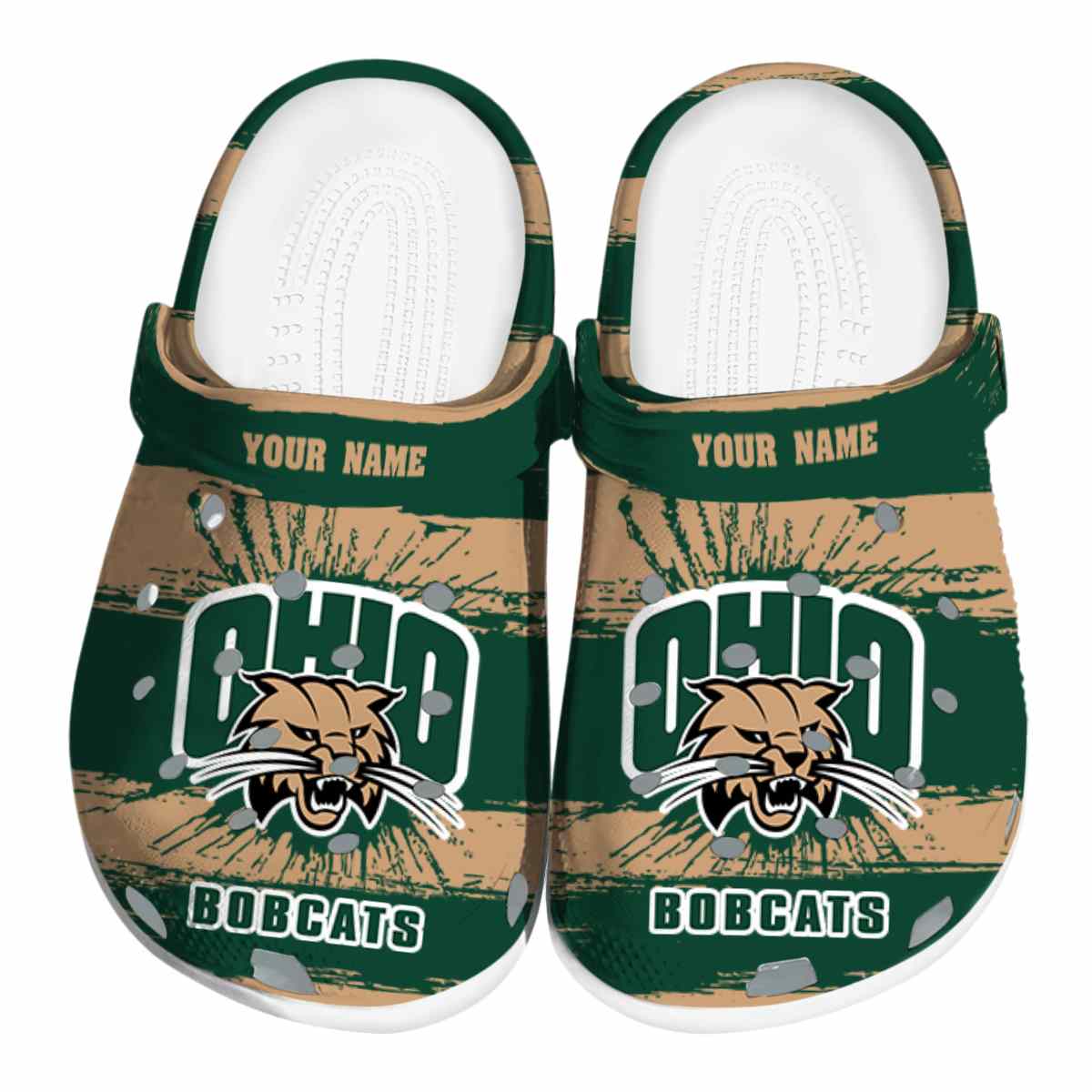 Ohio Bobcats NCAA Sport Crocs Crocband Clogs Shoes Comfortable For Men Women and Kids