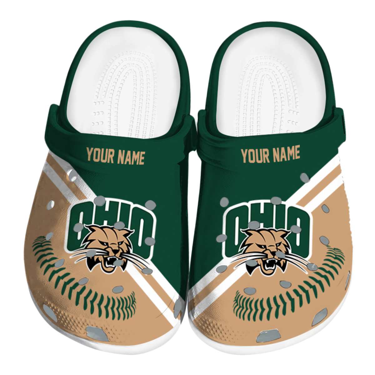 Ohio Bobcats NCAA Sport Crocs Crocband Clogs Shoes Comfortable For Men Women and Kids