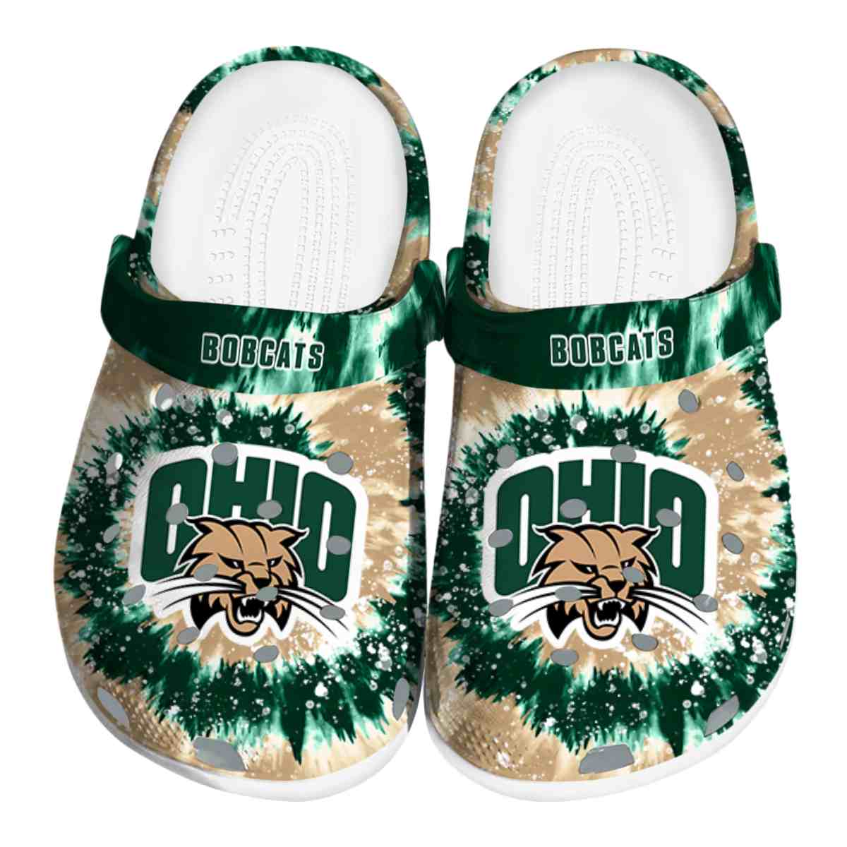 Ohio Bobcats NCAA Sport Crocs Crocband Clogs Shoes Comfortable For Men Women and Kids