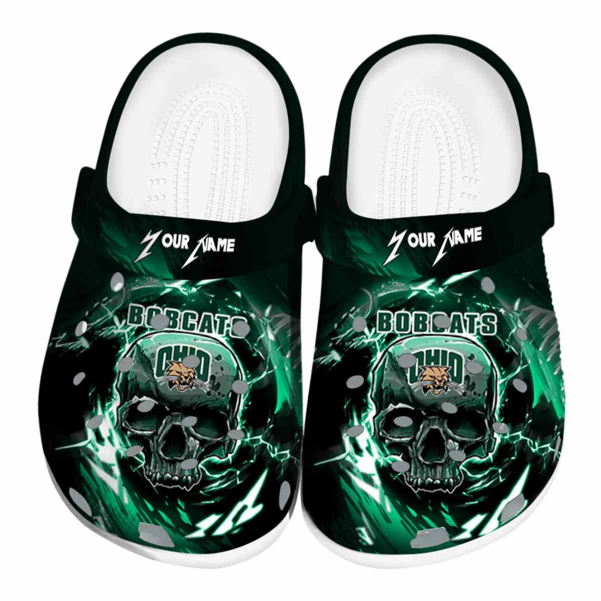 Ohio Bobcats NCAA Sport Crocs Crocband Clogs Shoes Comfortable For Men Women and Kids