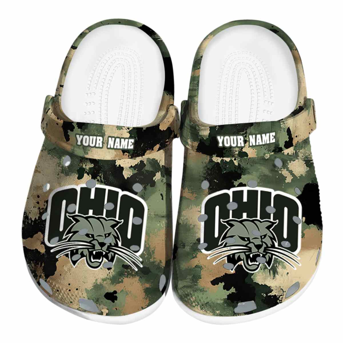 Ohio Bobcats NCAA Sport Crocs Crocband Clogs Shoes Comfortable For Men Women and Kids