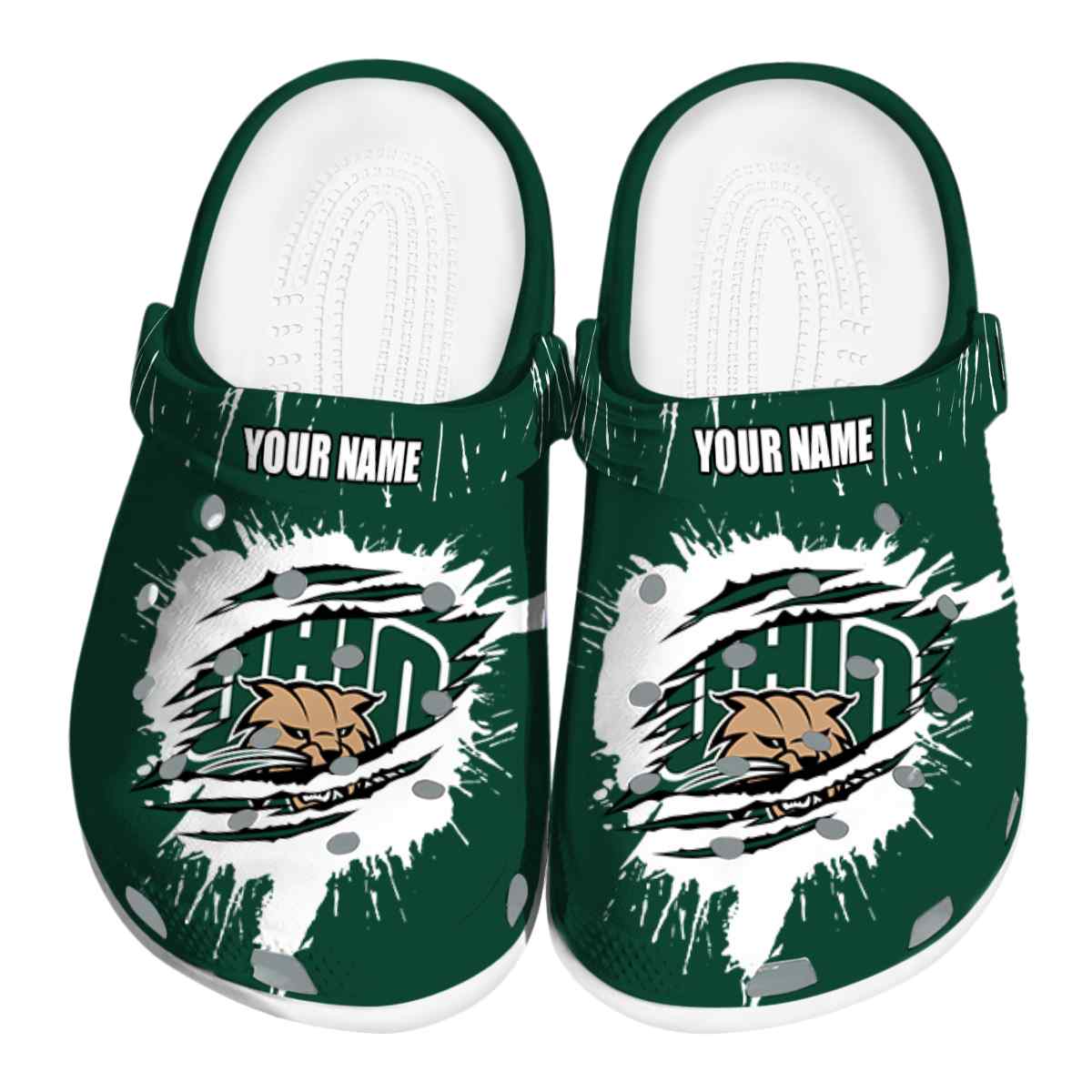 Ohio Bobcats NCAA Sport Crocs Crocband Clogs Shoes Comfortable For Men Women and Kids