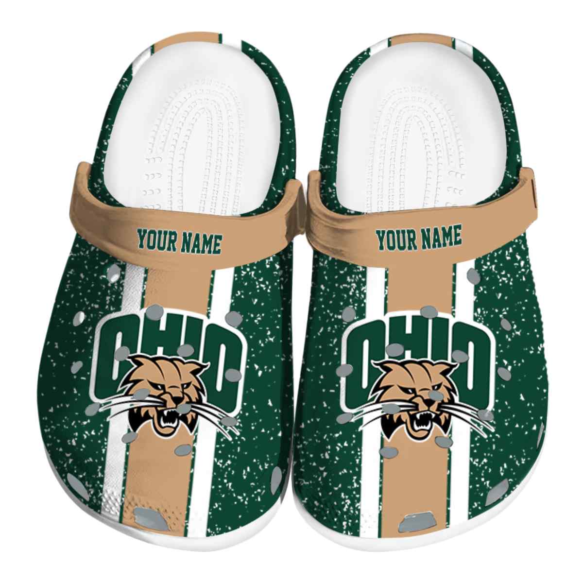 Ohio Bobcats NCAA Sport Crocs Crocband Clogs Shoes Comfortable For Men Women and Kids