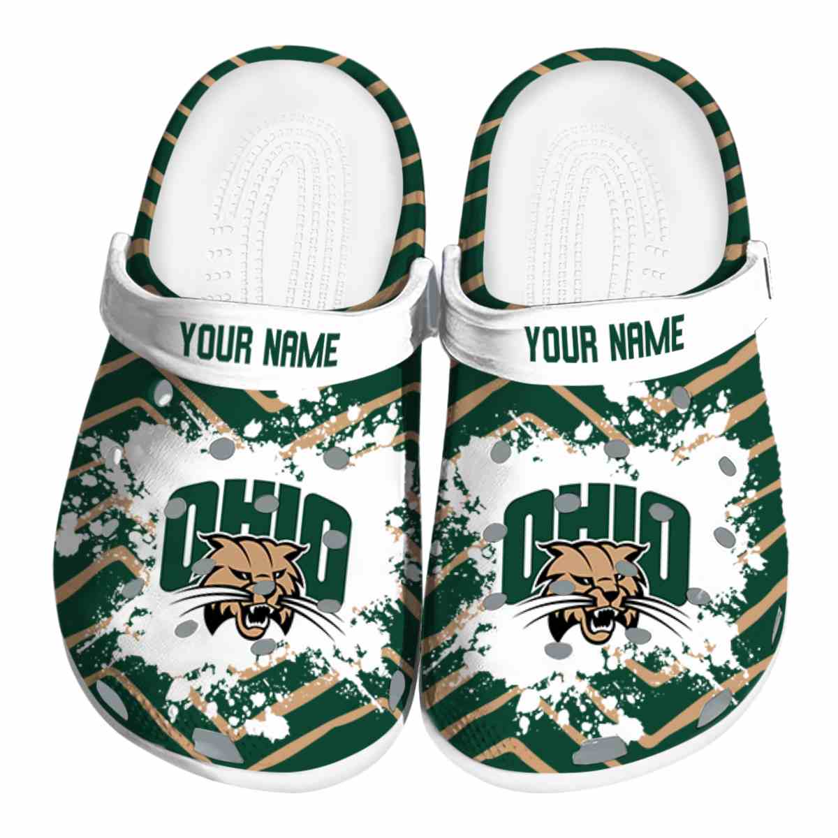 Ohio Bobcats NCAA Sport Crocs Crocband Clogs Shoes Comfortable For Men Women and Kids