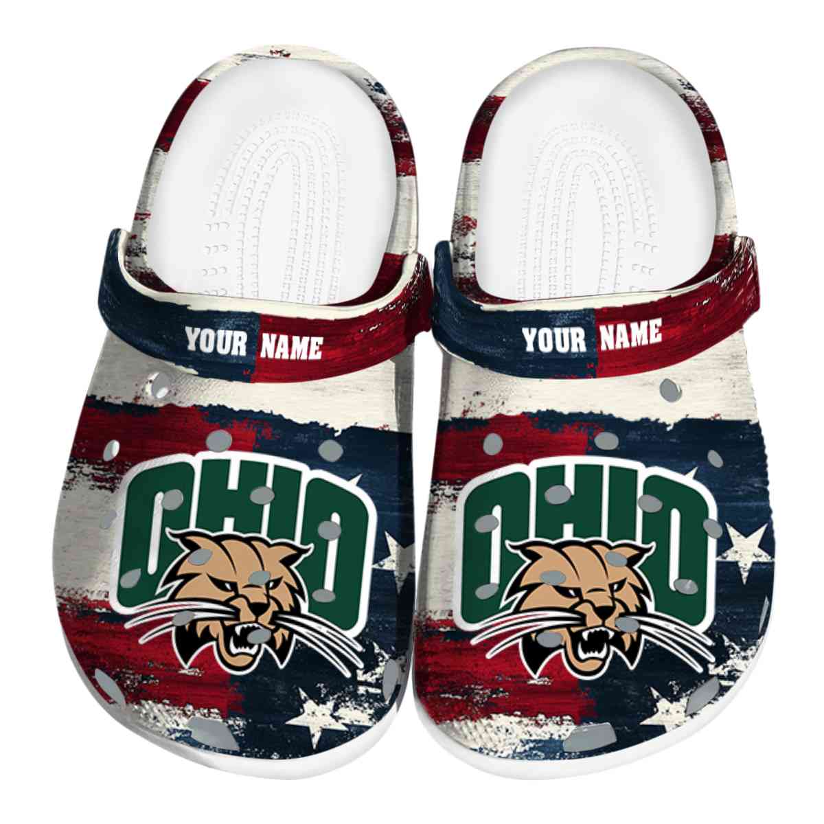 Ohio Bobcats NCAA Sport Crocs Crocband Clogs Shoes Comfortable For Men Women and Kids
