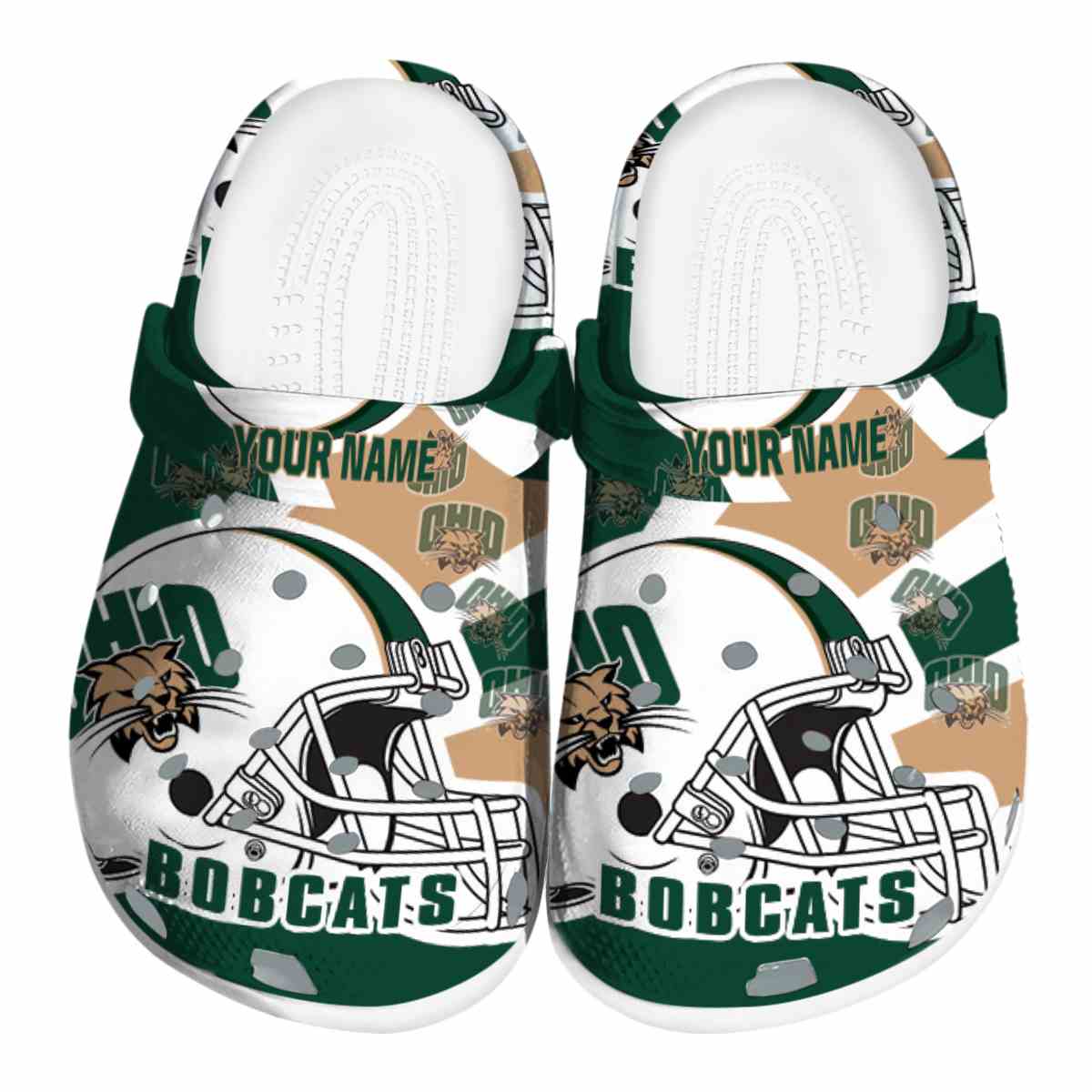 Ohio Bobcats NCAA Sport Crocs Crocband Clogs Shoes Comfortable For Men Women and Kids