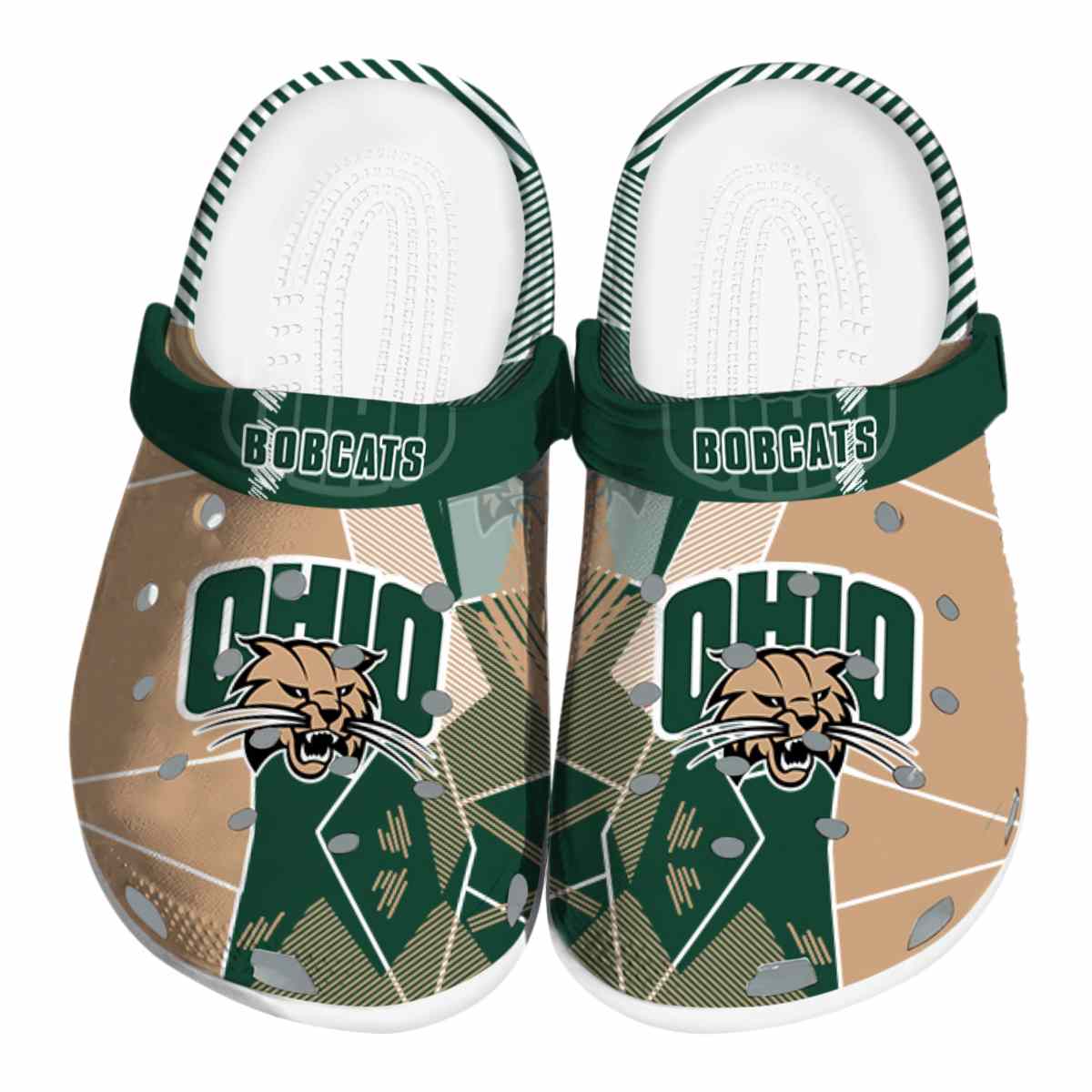 Ohio Bobcats NCAA Sport Crocs Crocband Clogs Shoes Comfortable For Men Women and Kids