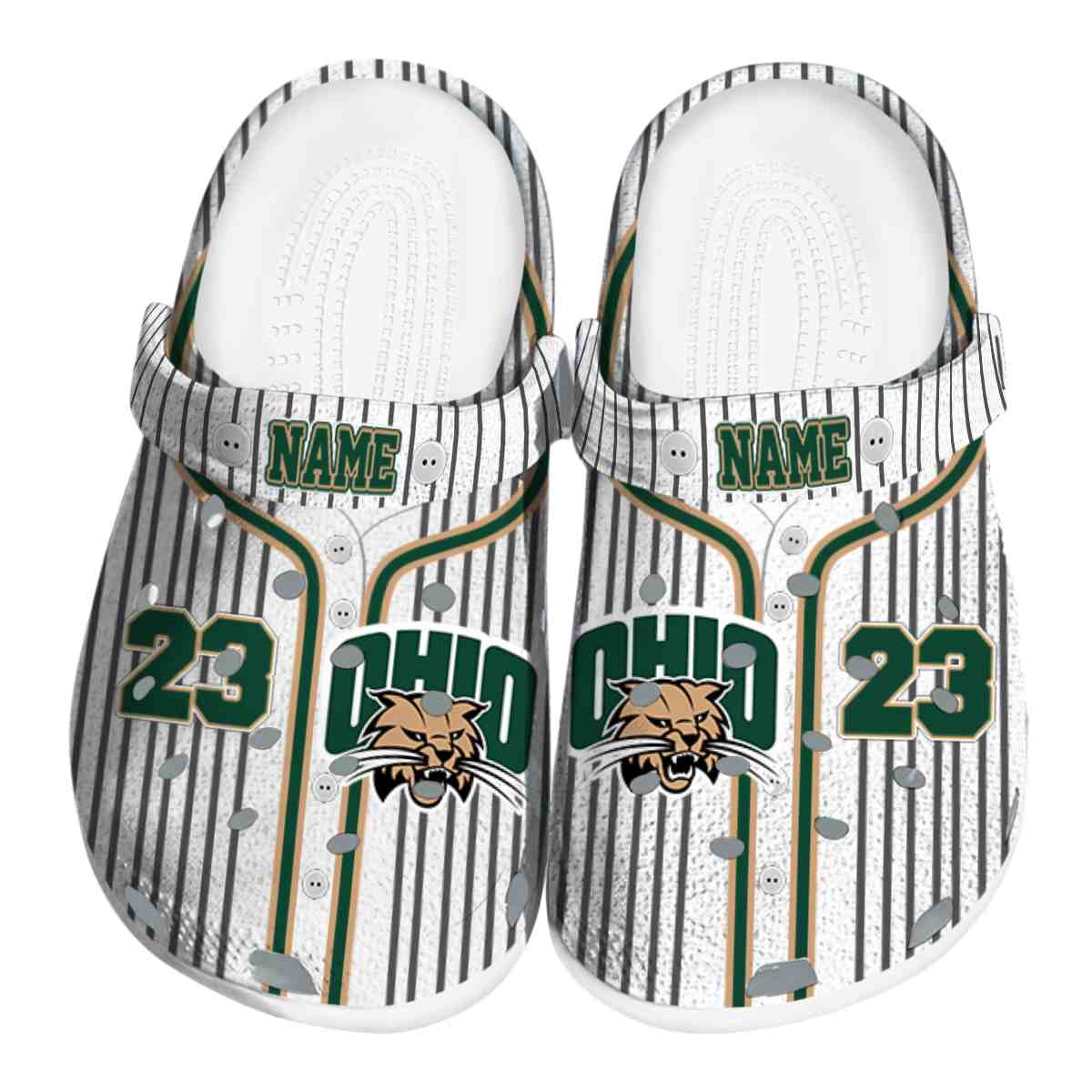 Ohio Bobcats NCAA Sport Crocs Crocband Clogs Shoes Comfortable For Men Women and Kids
