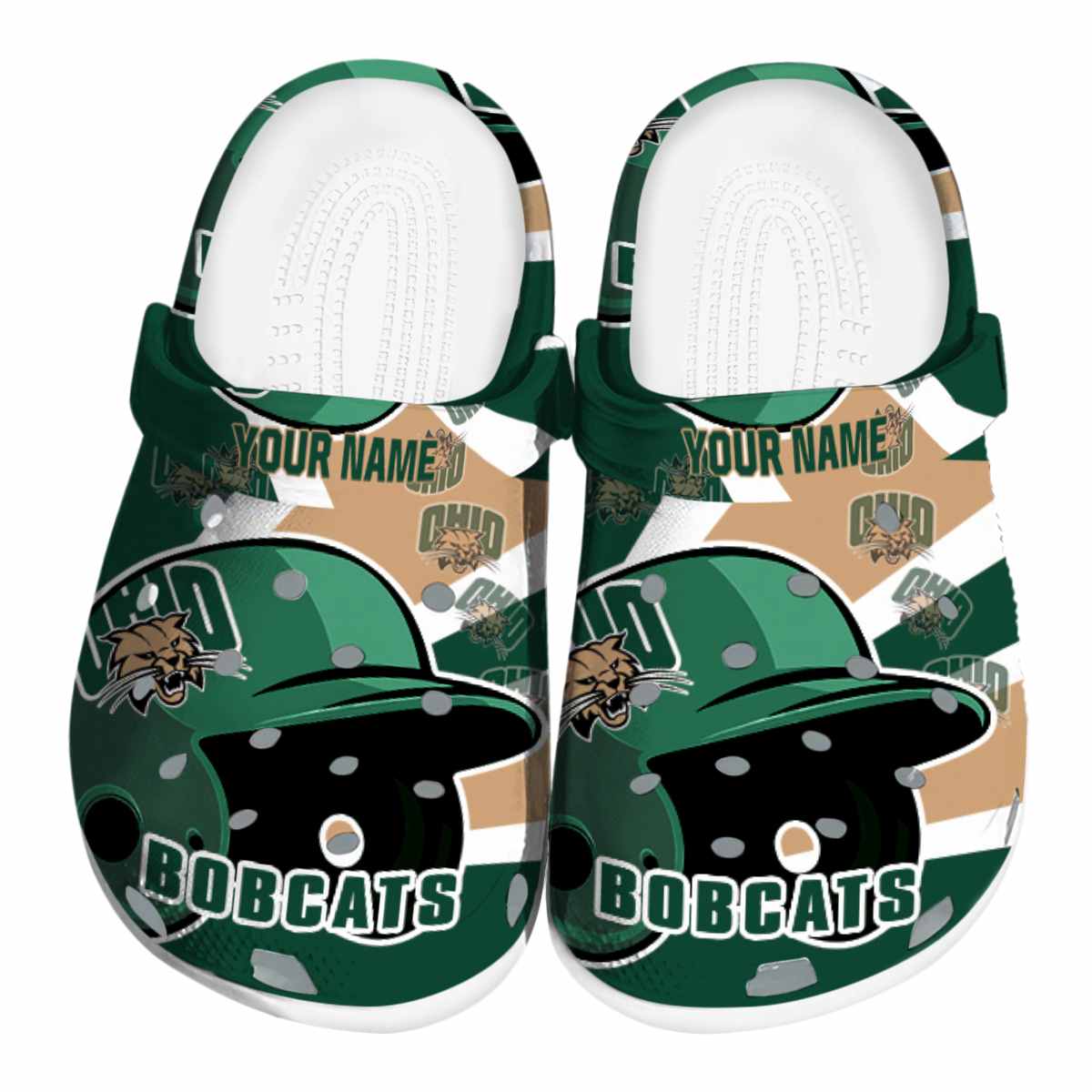 Ohio Bobcats NCAA Sport Crocs Crocband Clogs Shoes Comfortable For Men Women and Kids