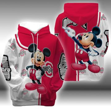 Ohio State Buckeyes 3D All Over Print Hoodie, Zip Hoodie