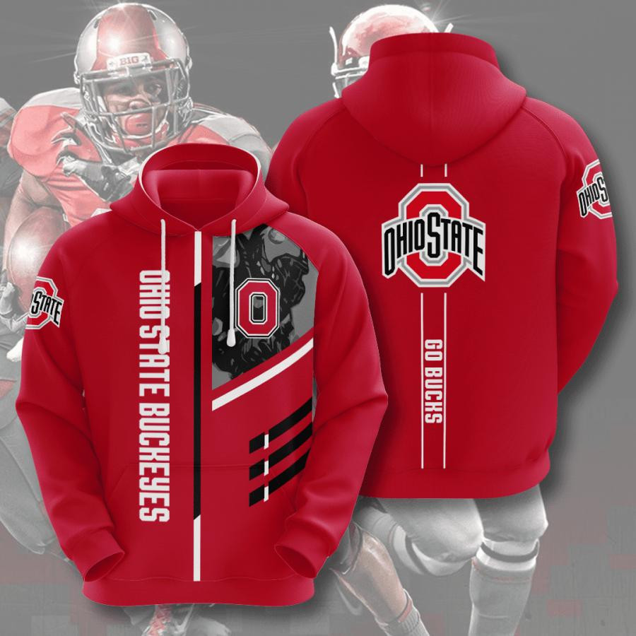 Ohio State Buckeyes 3D All Over Print Hoodie, Zip Hoodie