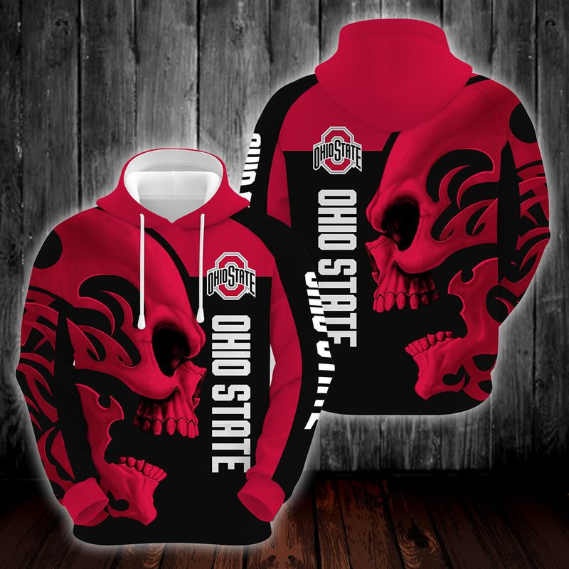Ohio State Buckeyes 3D All Over Print Hoodie, Zip Hoodie