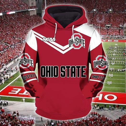 Ohio State Buckeyes 3D All Over Print Hoodie, Zip Hoodie