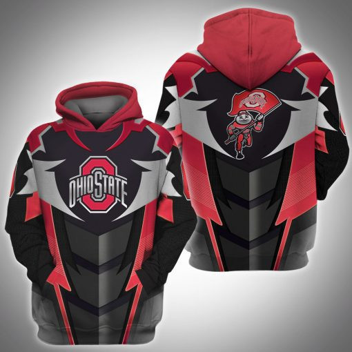 Ohio State Buckeyes 3D All Over Print Hoodie, Zip Hoodie