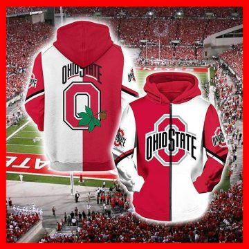 Ohio State Buckeyes 3D All Over Print Hoodie, Zip Hoodie