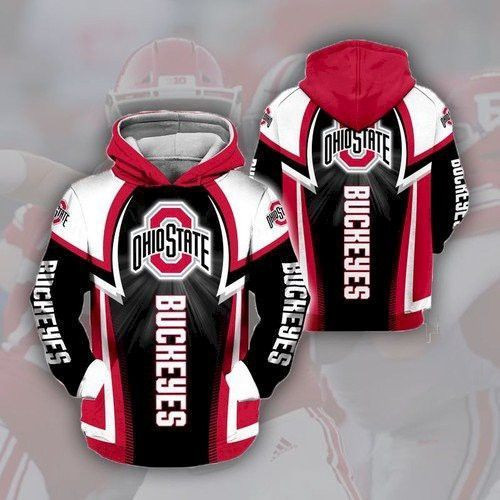 Ohio State Buckeyes 3D All Over Print Hoodie, Zip Hoodie