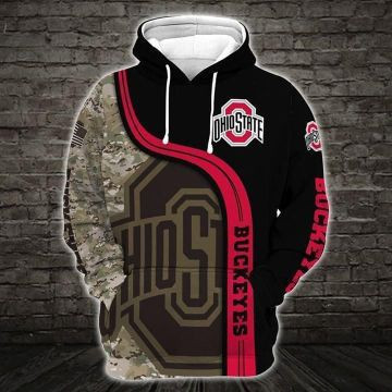 Ohio State Buckeyes 3D All Over Print Hoodie, Zip Hoodie