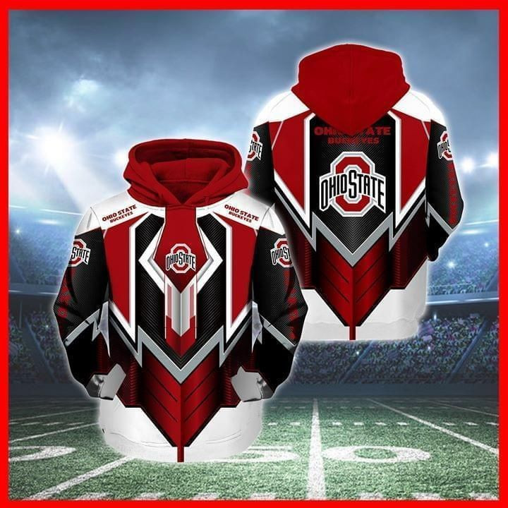 Ohio State Buckeyes 3D All Over Print Hoodie, Zip Hoodie