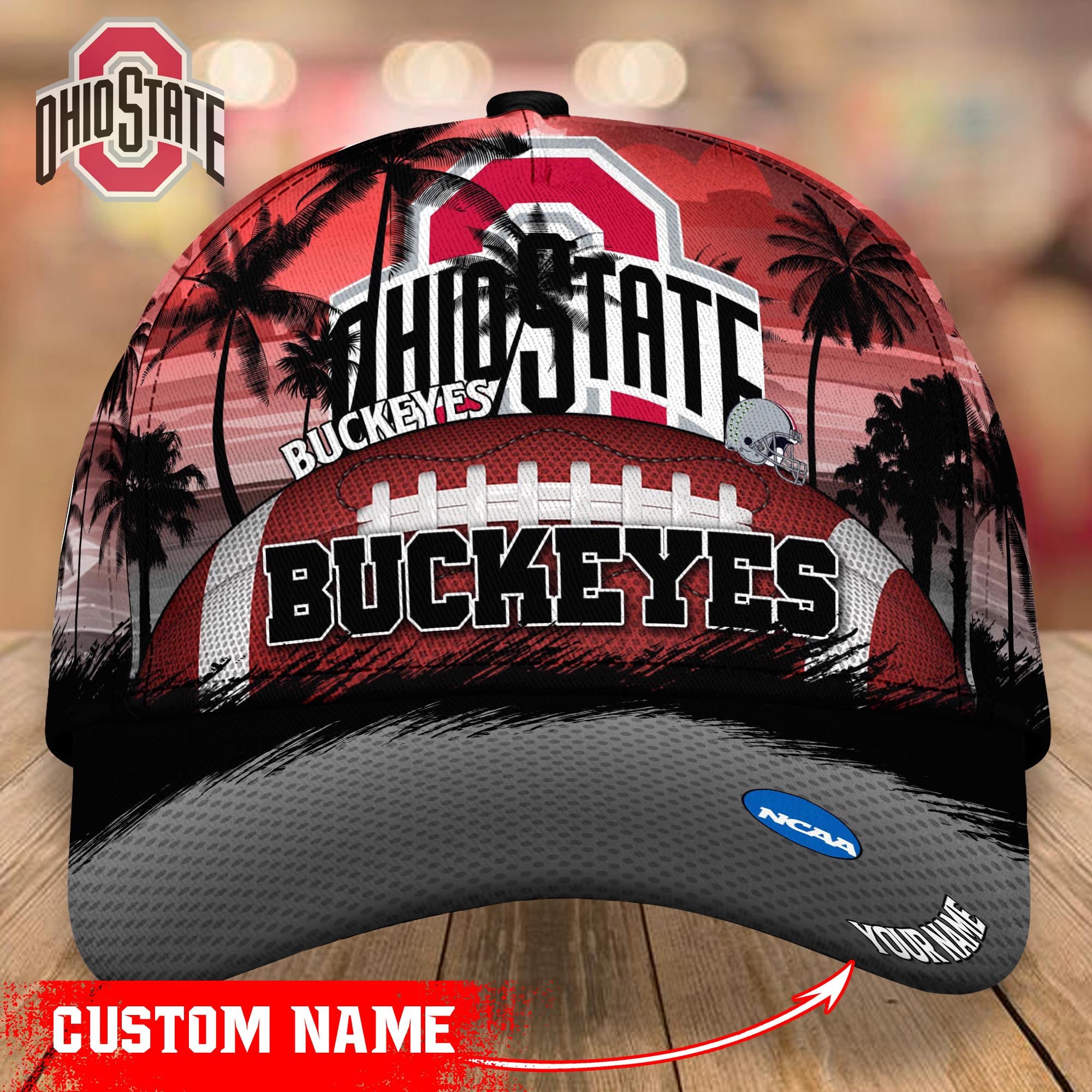 Ohio State Buckeyes Custom Name Classic Caps Trucker Hats Custom Hats Gifts For Men & Women