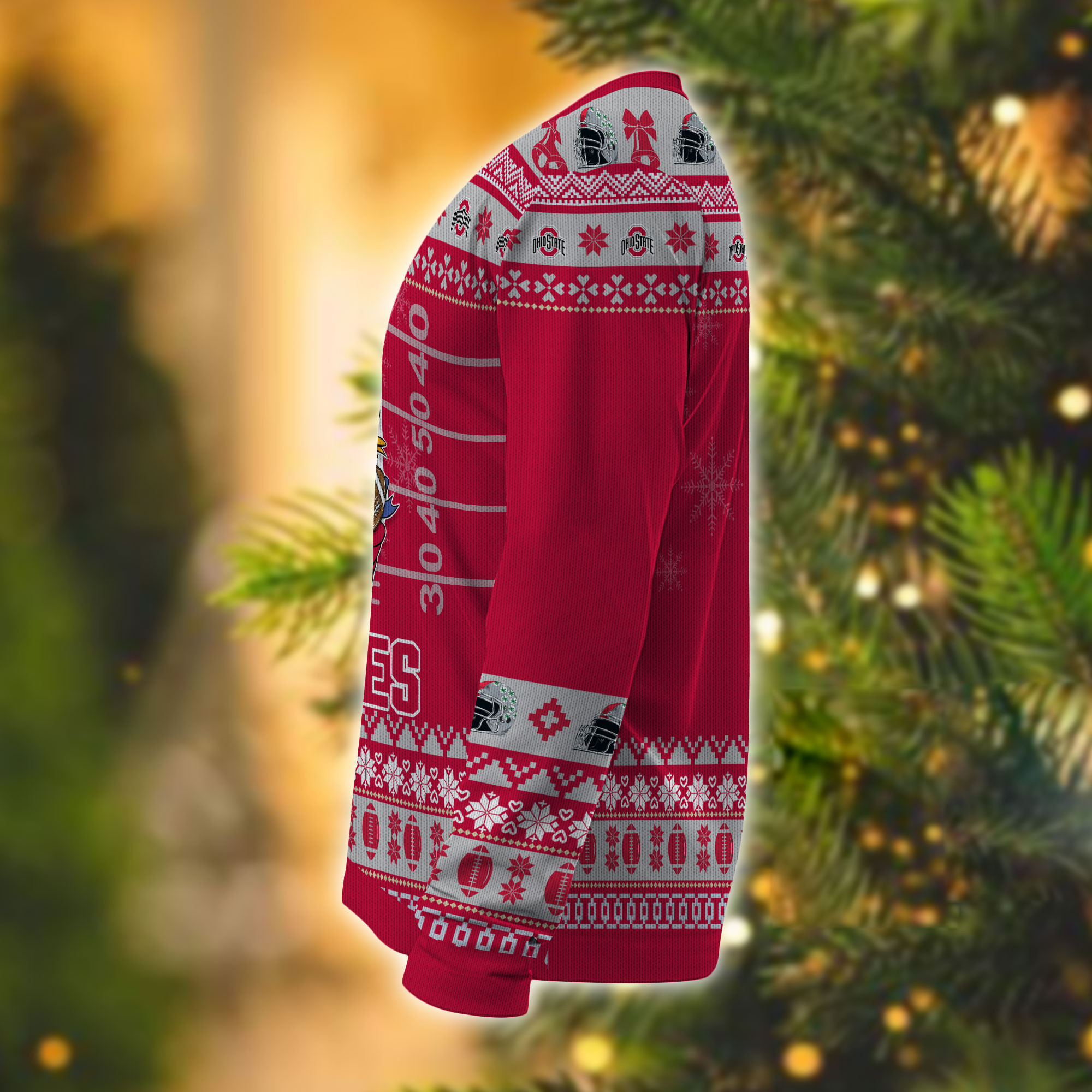 Ohio State Buckeyes Mickey Ugly Christmas Sweater Adult 3D Funny Matching for family - Image 4