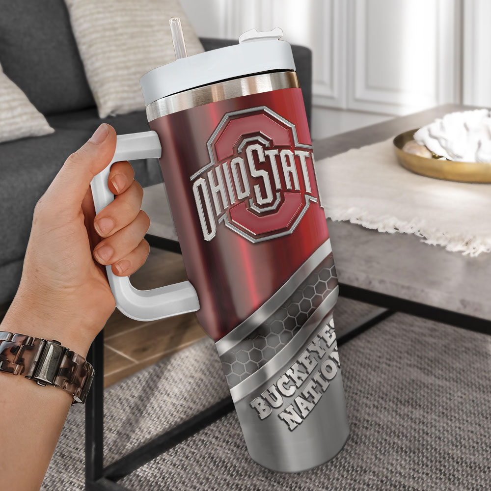 Ohio State Buckeyes NCAA Custom Stanley Cup 40 oz 30 oz Tumbler With HandleTVC2301246 - Image 2