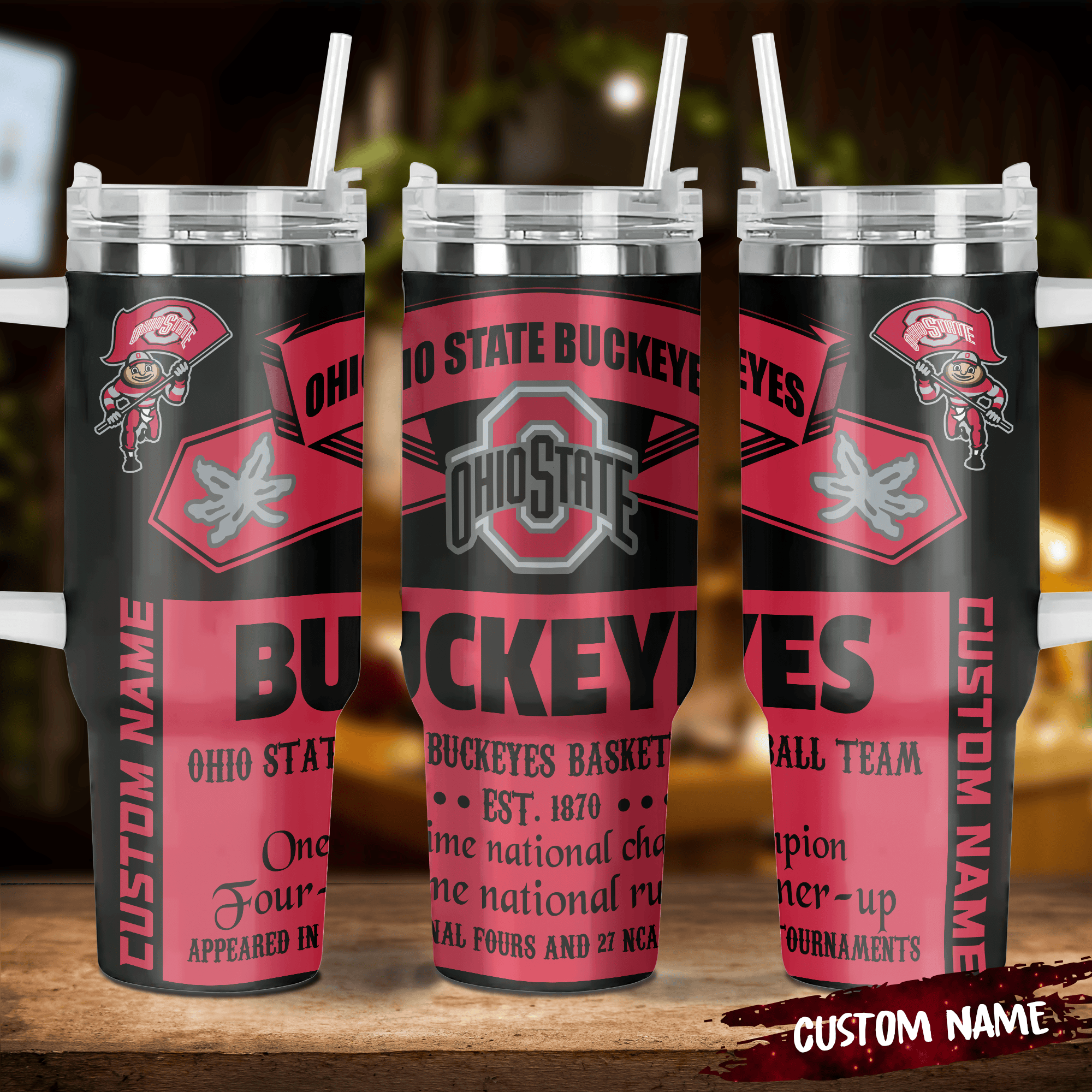 Ohio State Buckeyes NCAA Custom Stanley Cup 40 oz 30 oz Tumbler With HandleTVC2301519