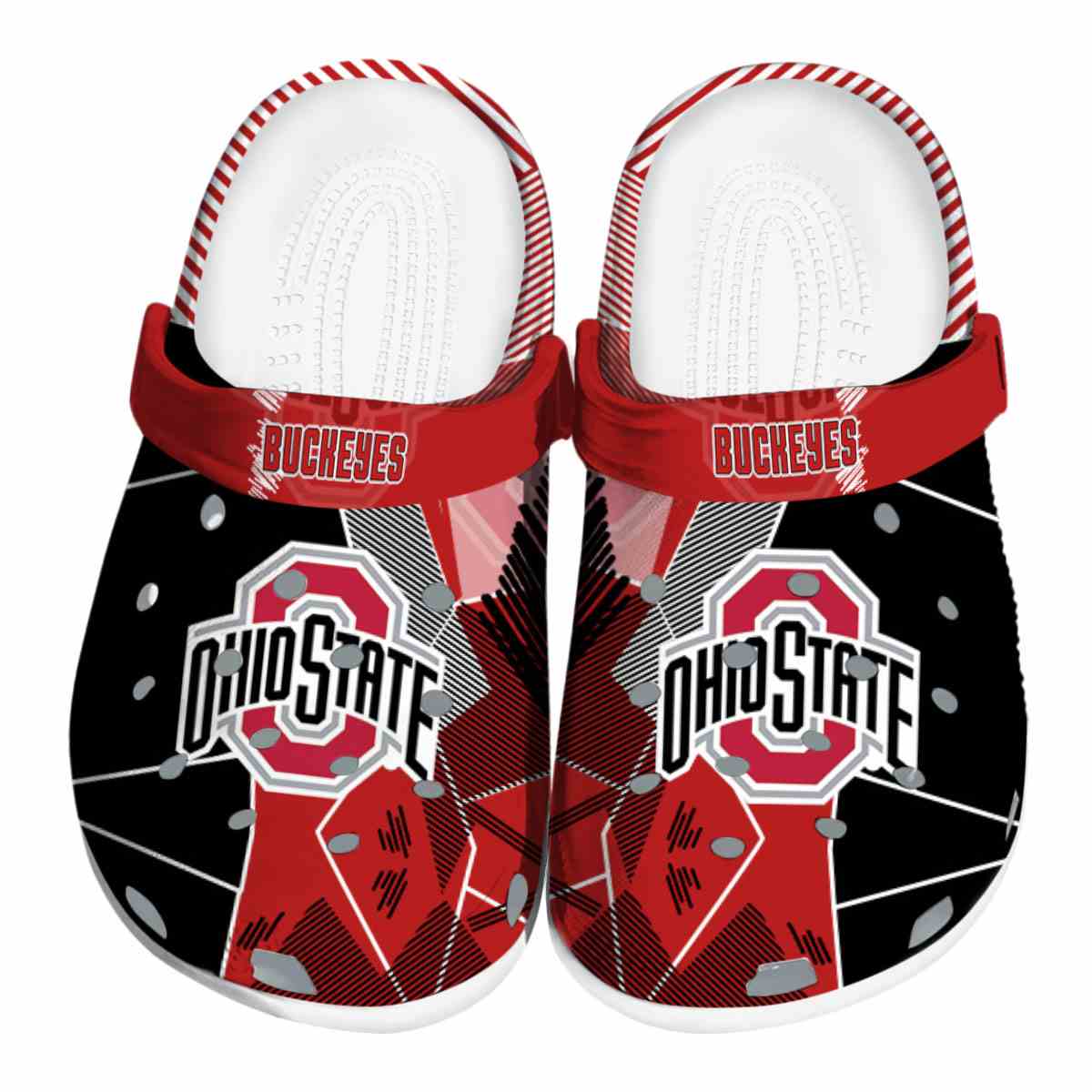 Ohio State Buckeyes NCAA Sport Crocs Crocband Clogs Shoes Comfortable For Men Women and Kids