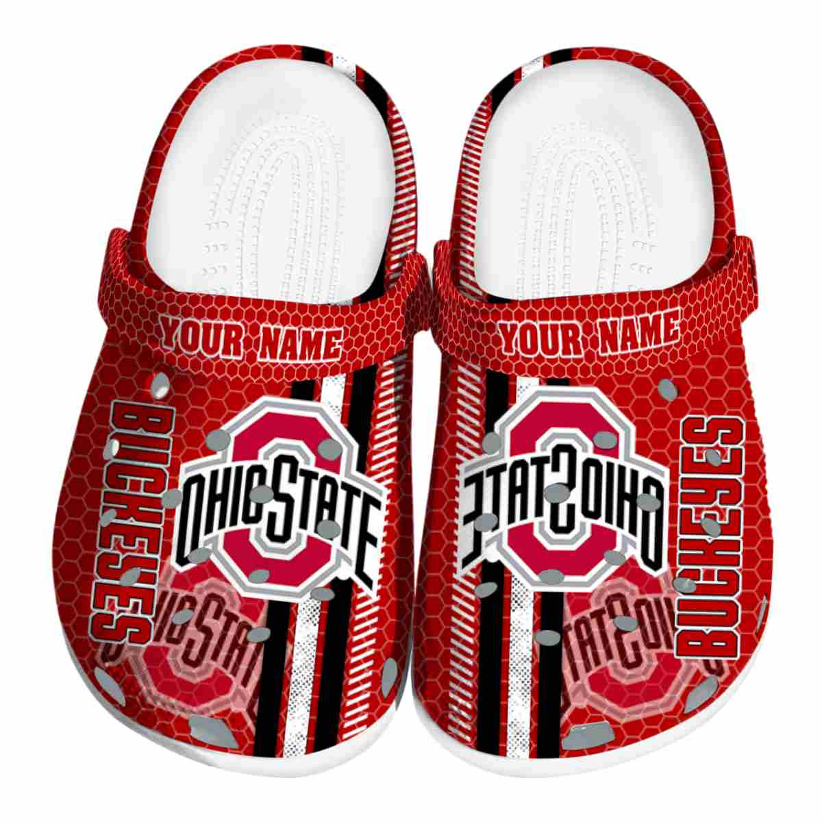 Ohio State Buckeyes NCAA Sport Crocs Crocband Clogs Shoes Comfortable For Men Women and Kids