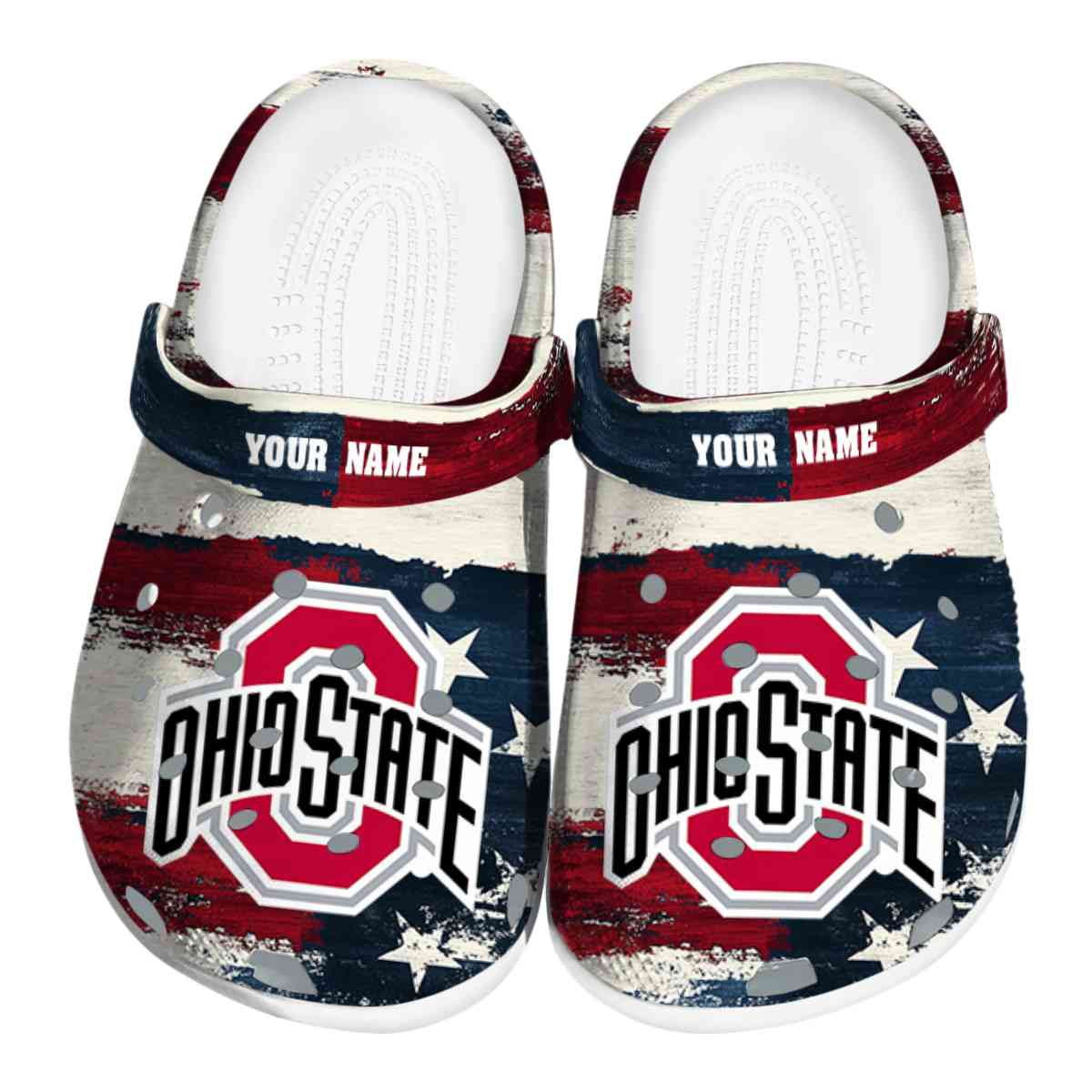 Ohio State Buckeyes NCAA Sport Crocs Crocband Clogs Shoes Comfortable For Men Women and Kids