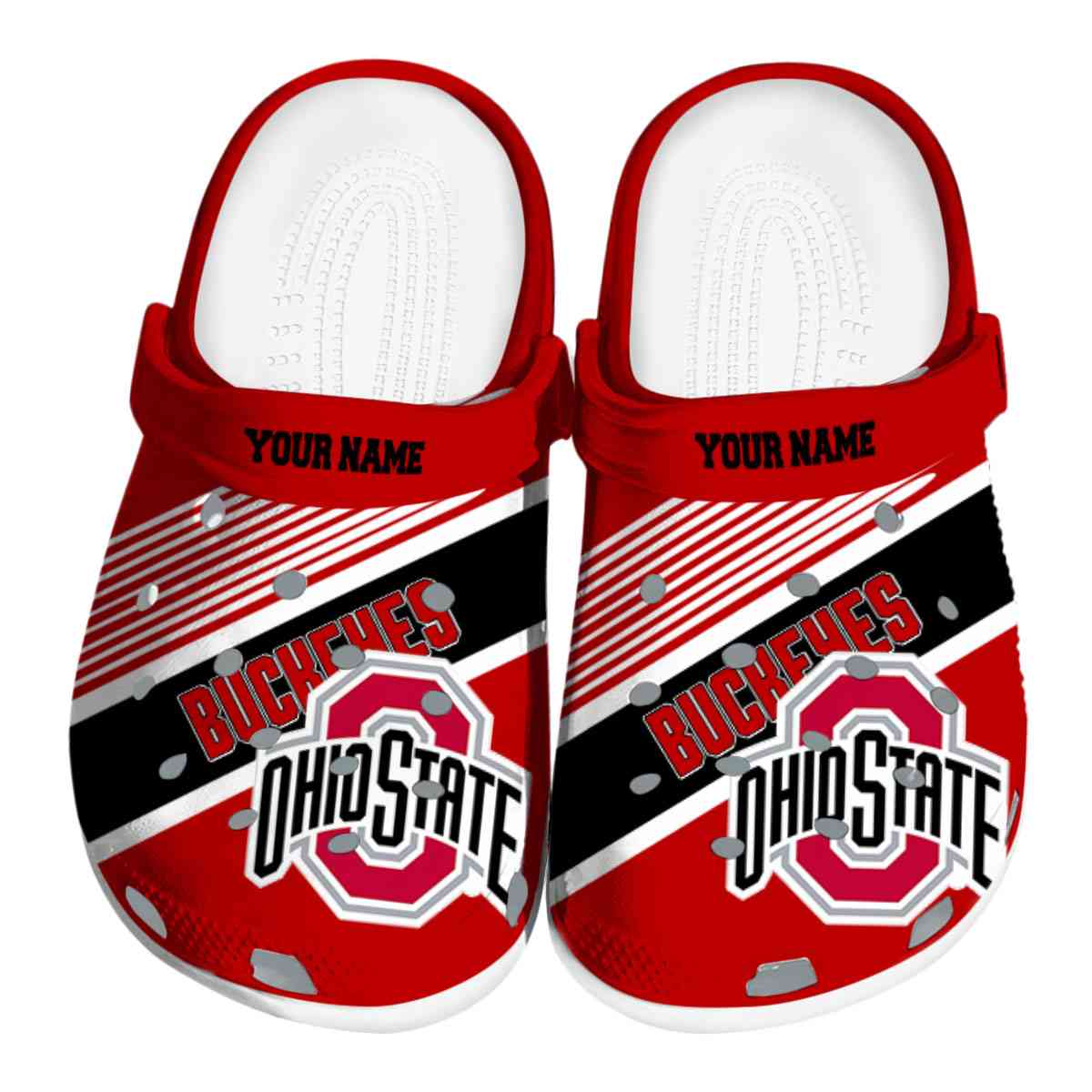 Ohio State Buckeyes NCAA Sport Crocs Crocband Clogs Shoes Comfortable For Men Women and Kids