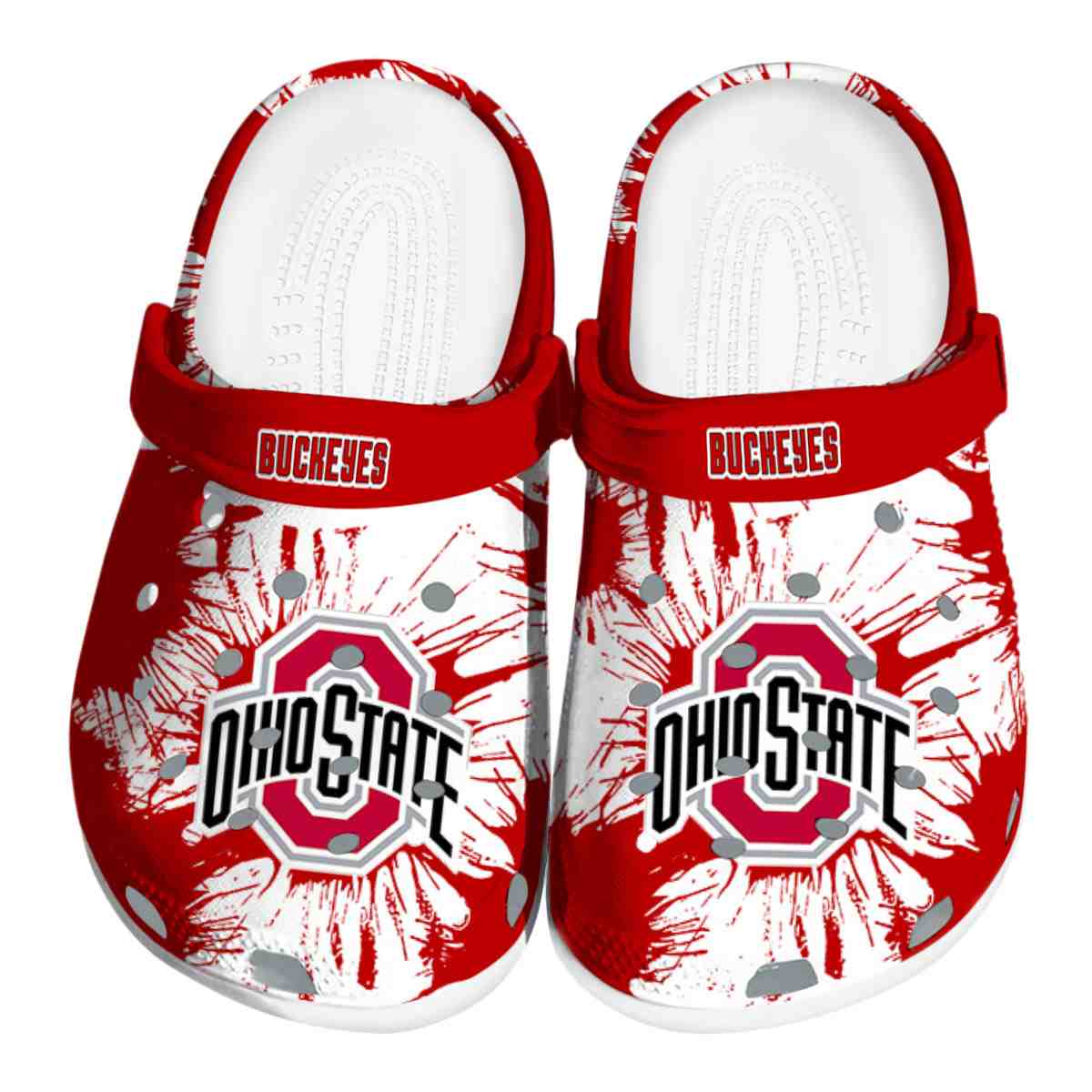 Ohio State Buckeyes NCAA Sport Crocs Crocband Clogs Shoes Comfortable For Men Women and Kids