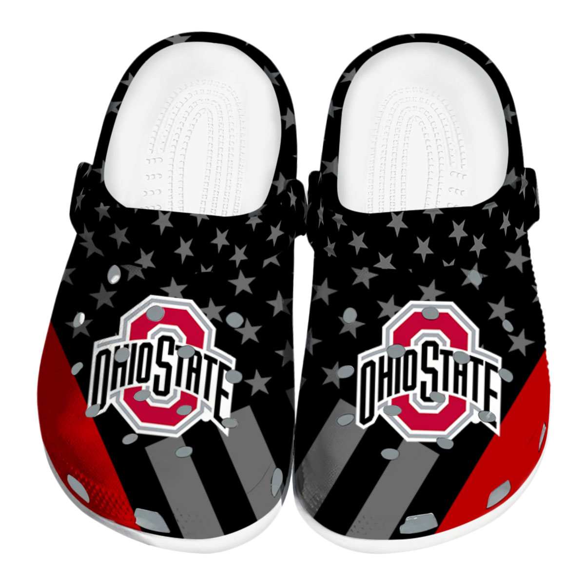 Ohio State Buckeyes NCAA Sport Crocs Crocband Clogs Shoes Comfortable For Men Women and Kids