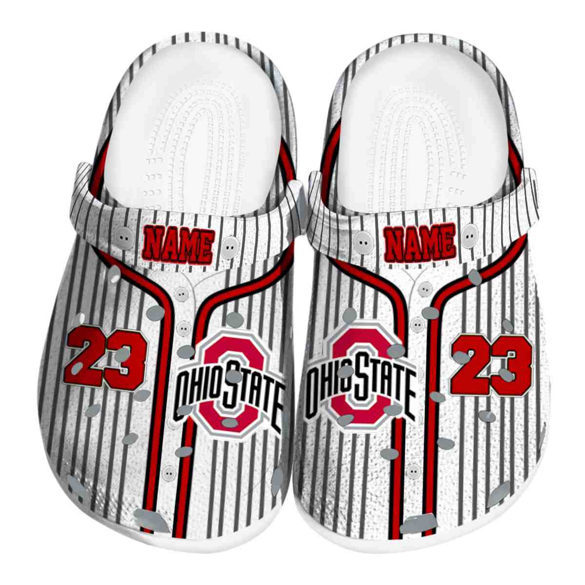 Ohio State Buckeyes NCAA Sport Crocs Crocband Clogs Shoes Comfortable For Men Women and Kids