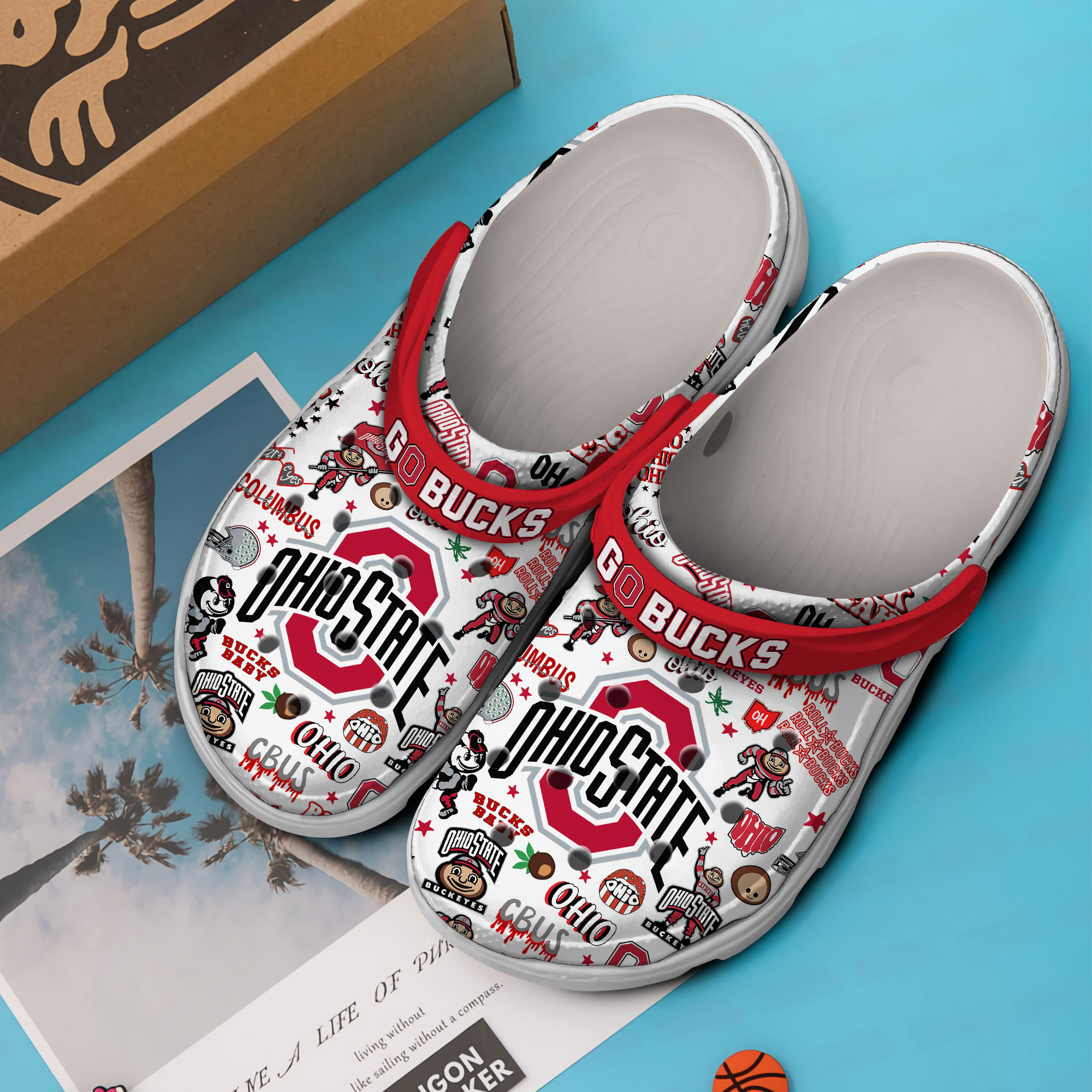 Ohio State Buckeyes NCAA Sport Crocs Crocband Clogs Shoes Comfortable For Men Women and Kids - Image 3