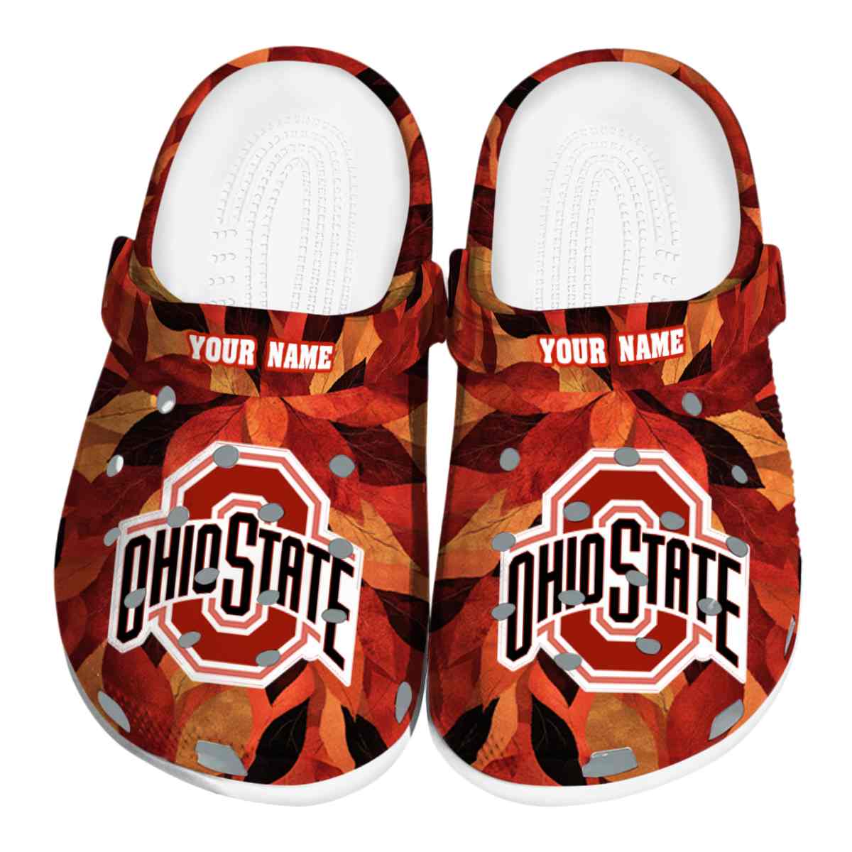 Ohio State Buckeyes NCAA Sport Crocs Crocband Clogs Shoes Comfortable For Men Women and Kids