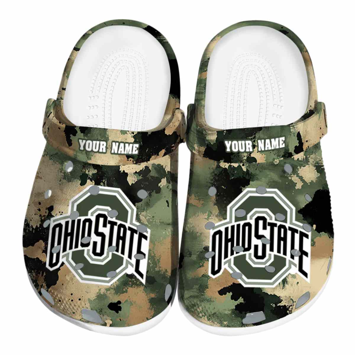 Ohio State Buckeyes NCAA Sport Crocs Crocband Clogs Shoes Comfortable For Men Women and Kids