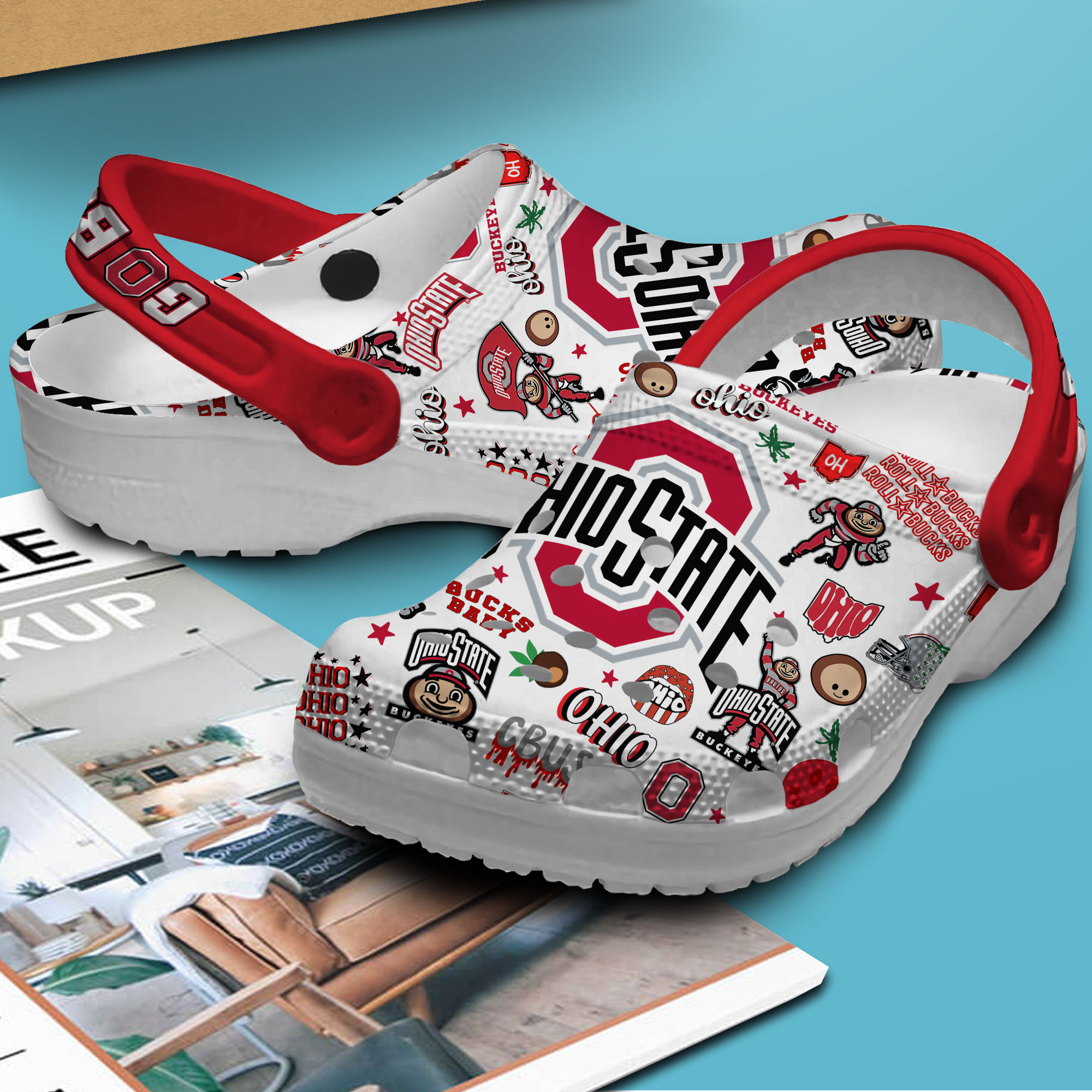 Ohio State Buckeyes NCAA Sport Crocs Crocband Clogs Shoes Comfortable For Men Women and Kids - Image 2