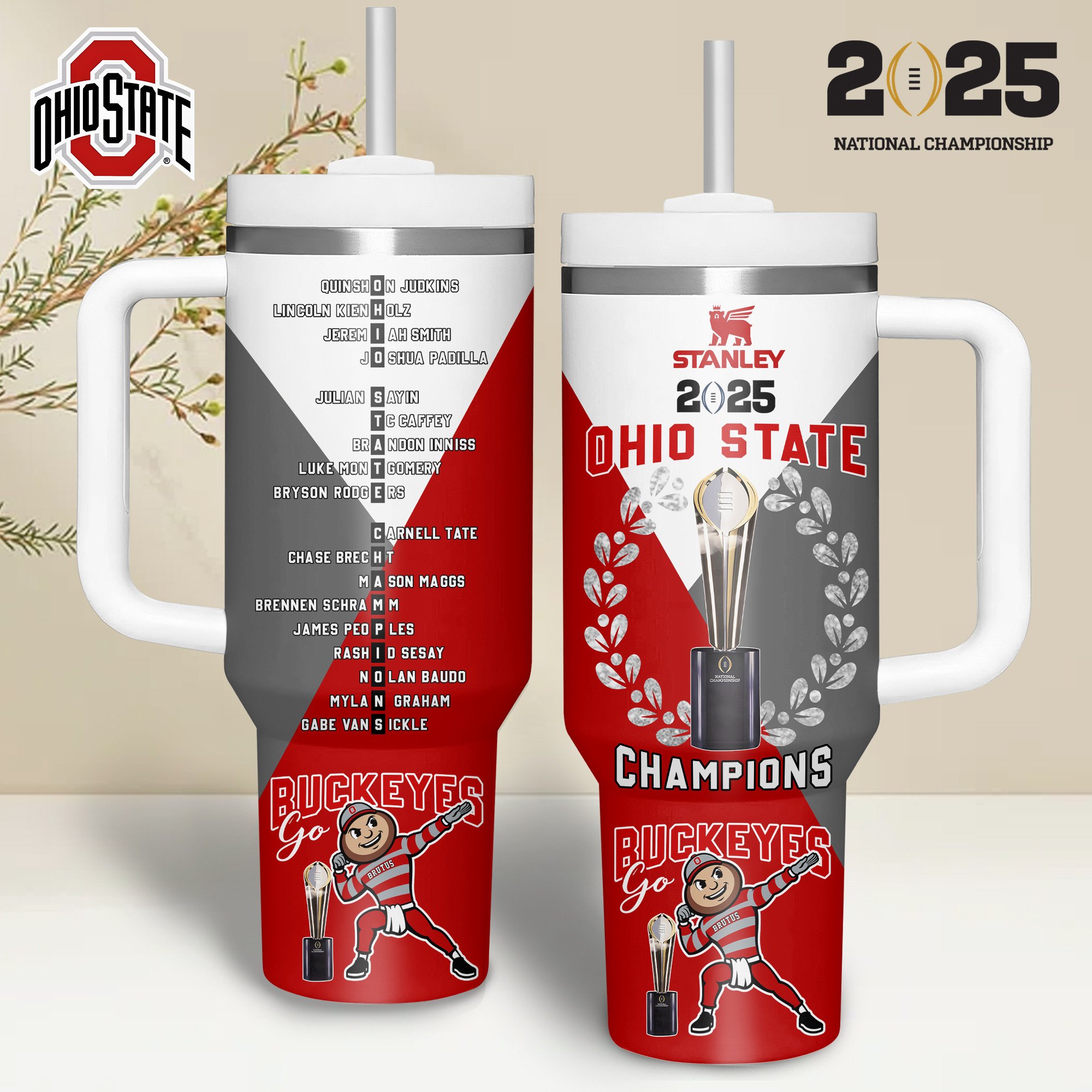 Ohio State Buckeyes NCAA Sports Custom Stanley Cup 40 oz 30 oz Tumbler With HandleTVC2301315