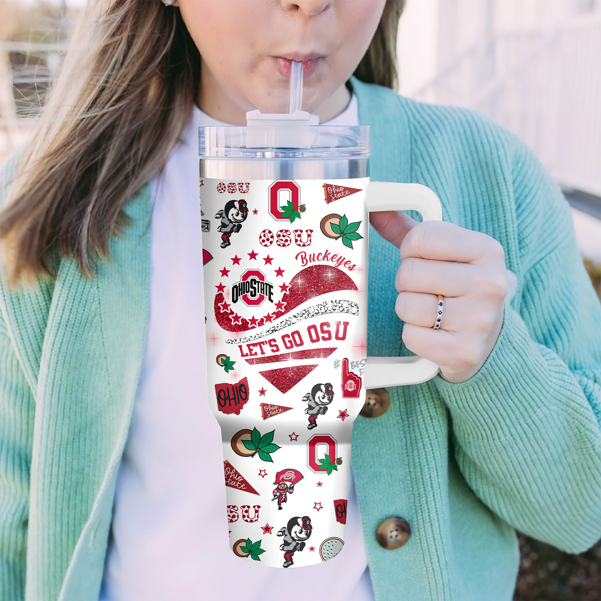 Ohio State Buckeyes NCAA Sports Custom Stanley Cup 40 oz 30 oz Tumbler With HandleTVC2301344 - Image 4