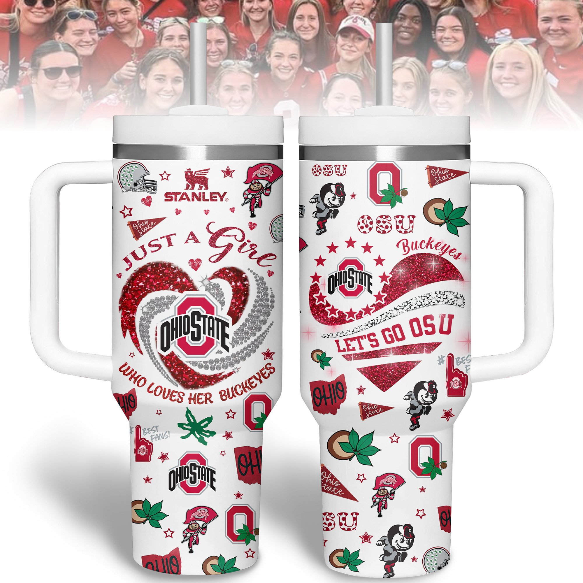 Ohio State Buckeyes NCAA Sports Custom Stanley Cup 40 oz 30 oz Tumbler With HandleTVC2301344