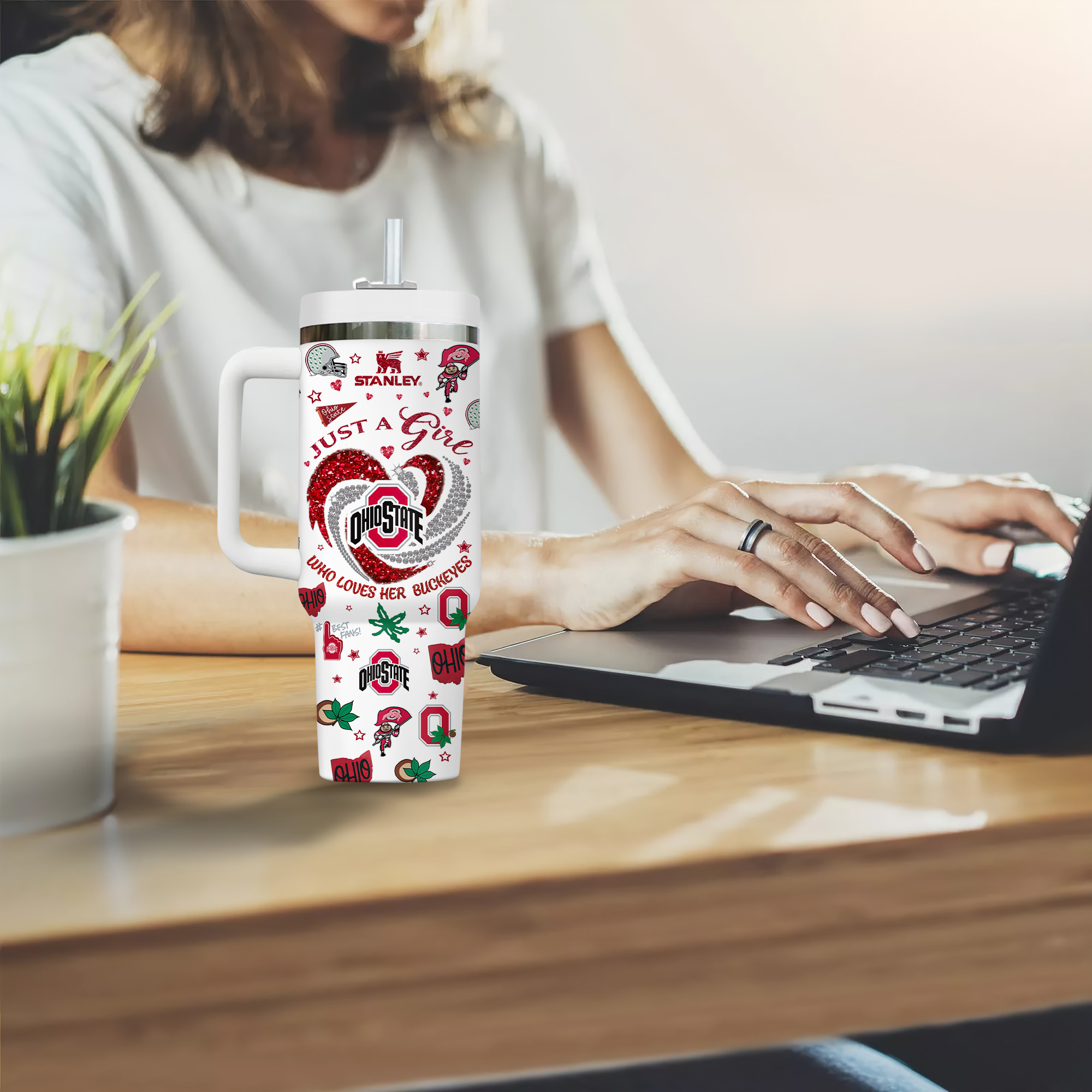 Ohio State Buckeyes NCAA Sports Custom Stanley Cup 40 oz 30 oz Tumbler With HandleTVC2301344 - Image 2